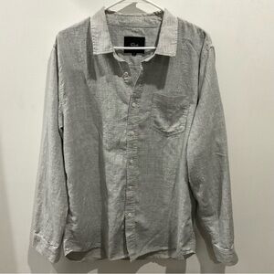 Rails Light Gray 100% Cotton Casual Button Down Shirt Men’s sz L